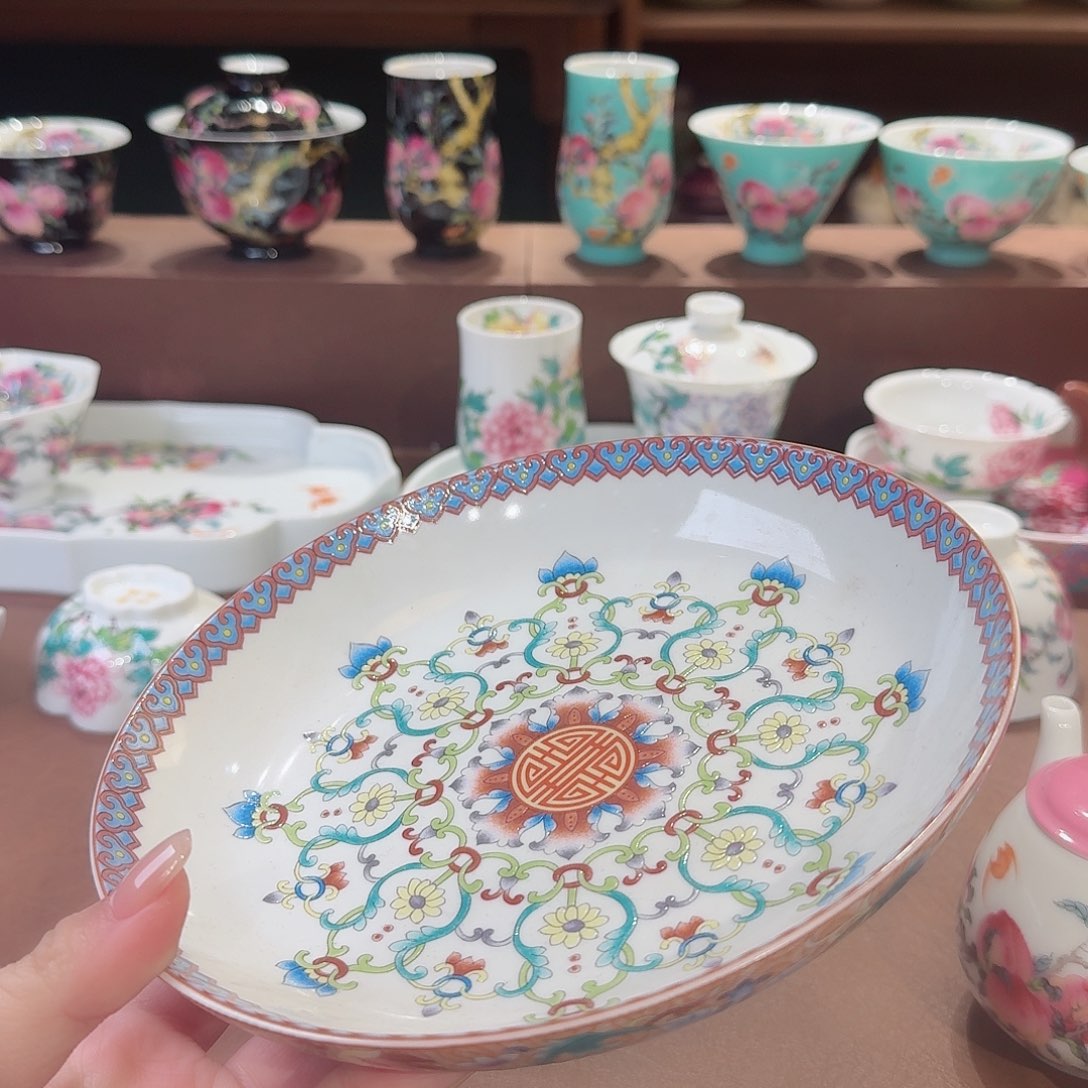 珐琅彩主人杯茶具套装