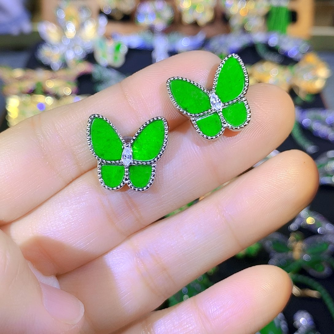 吊坠(不含链)银S925镶嵌翡翠