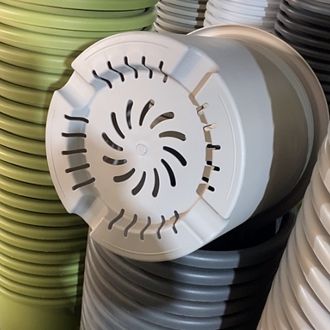 树脂四季9号2个带托灰白