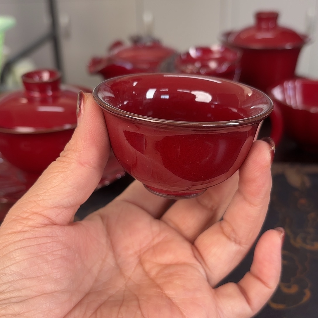 龙泉云间青瓷小米茶器