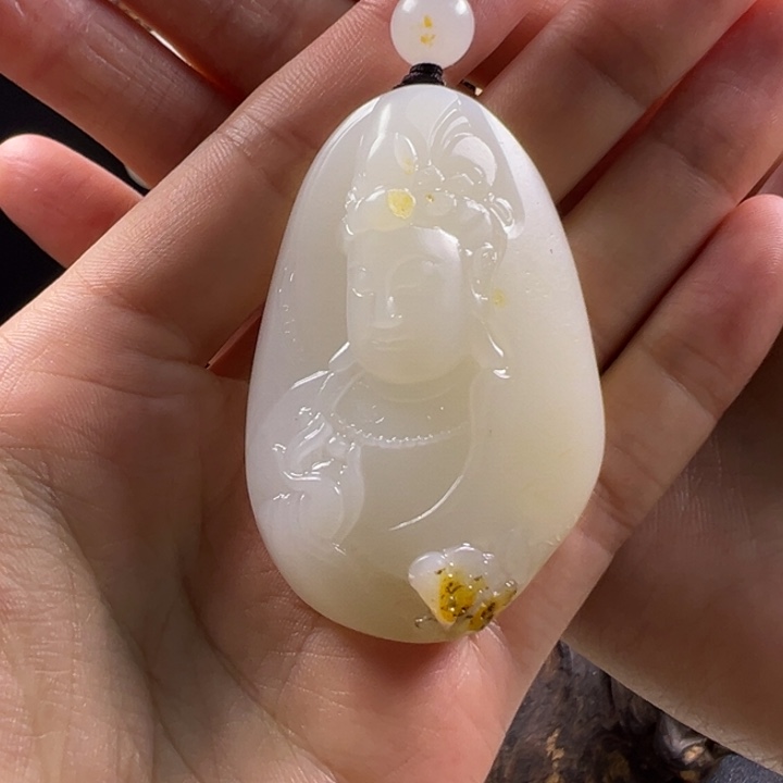 和田玉未镶嵌吊坠(不含链)