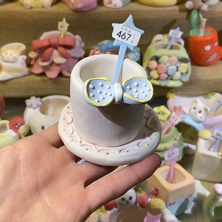 满29包邮 手工手绘盆 467