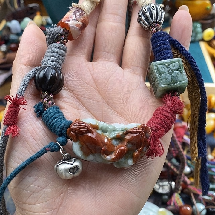 翡翠未镶嵌项链项链