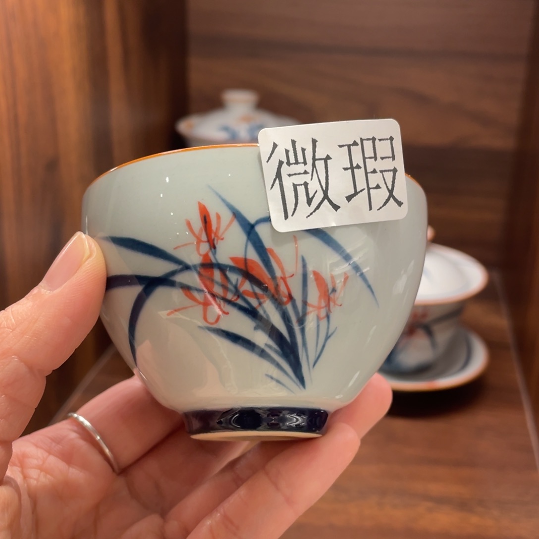 微瑕釉下彩纯手绘