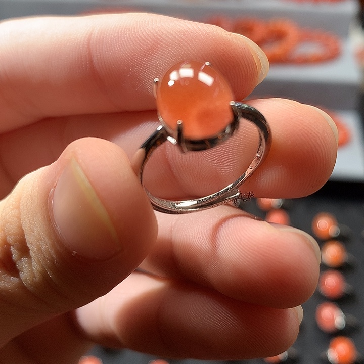 南红玛瑙合金戒指