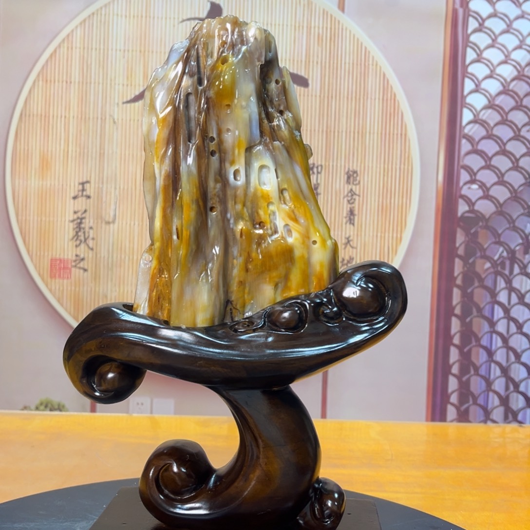 硅化玉（树化玉）未镶嵌摆件