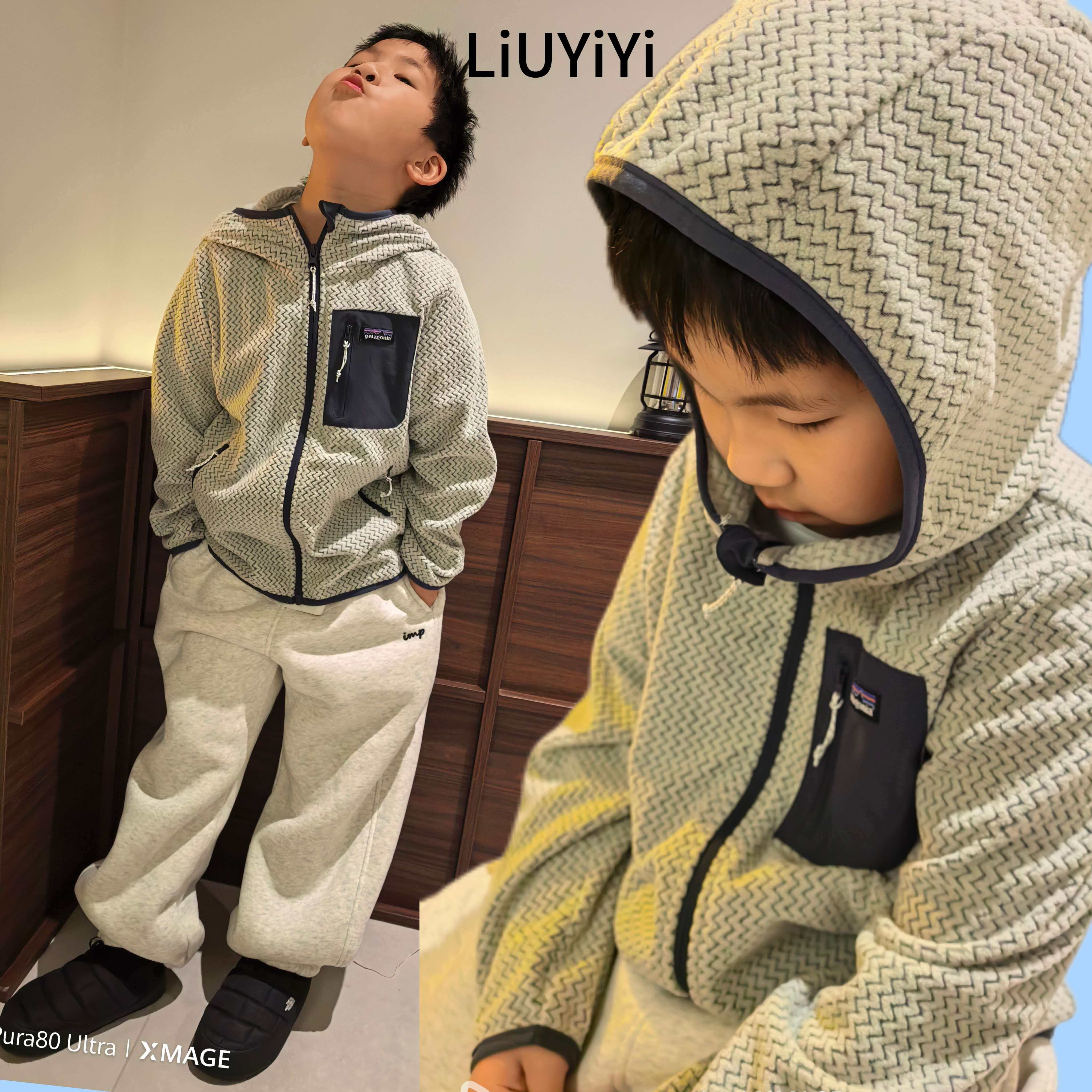 「LIUYI」儿童亲子 | 颗粒绒连帽 | 口袋外套 3087