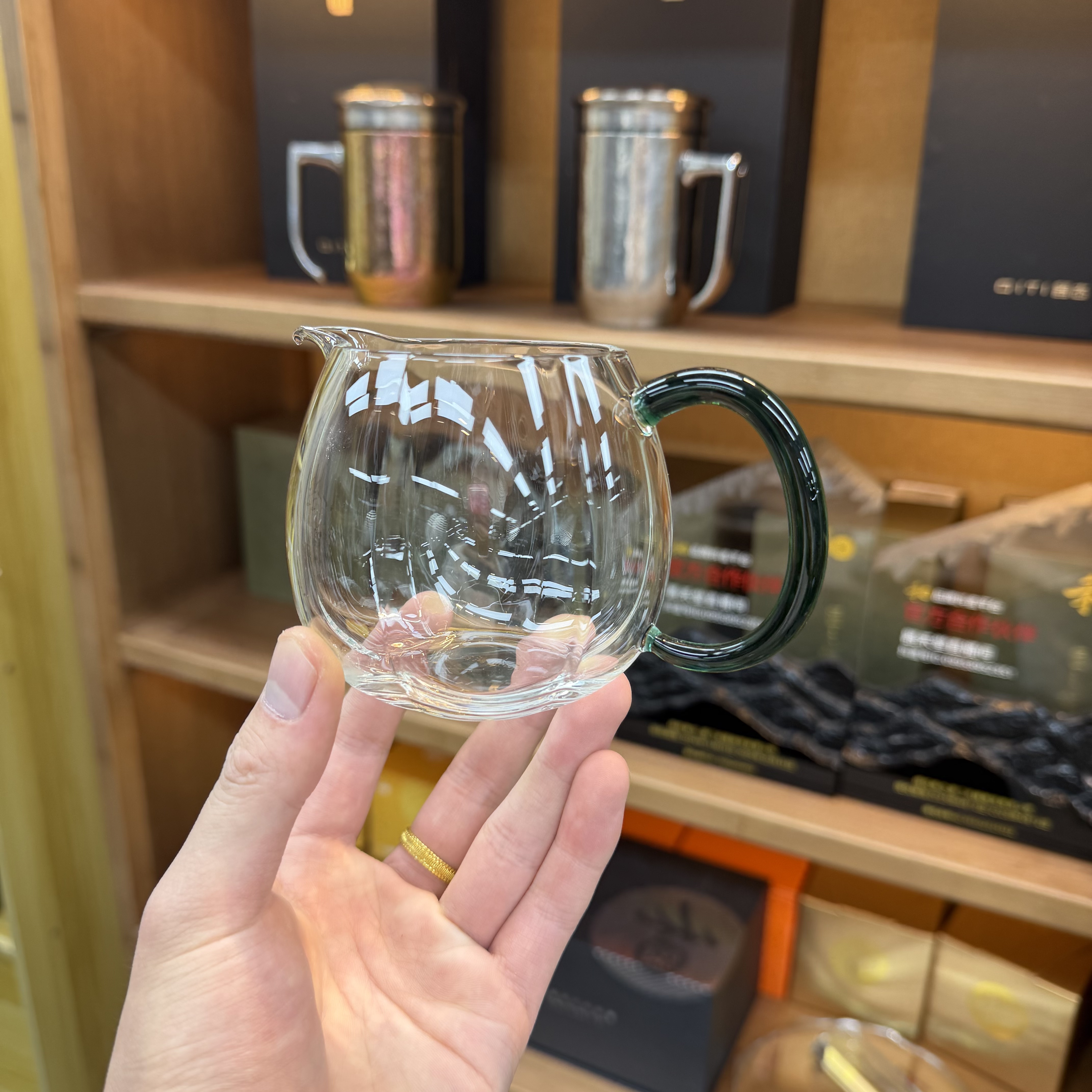 《光复日专享》台灣皿可-柿柿如意-高手工轻奢玻璃公道杯耐热