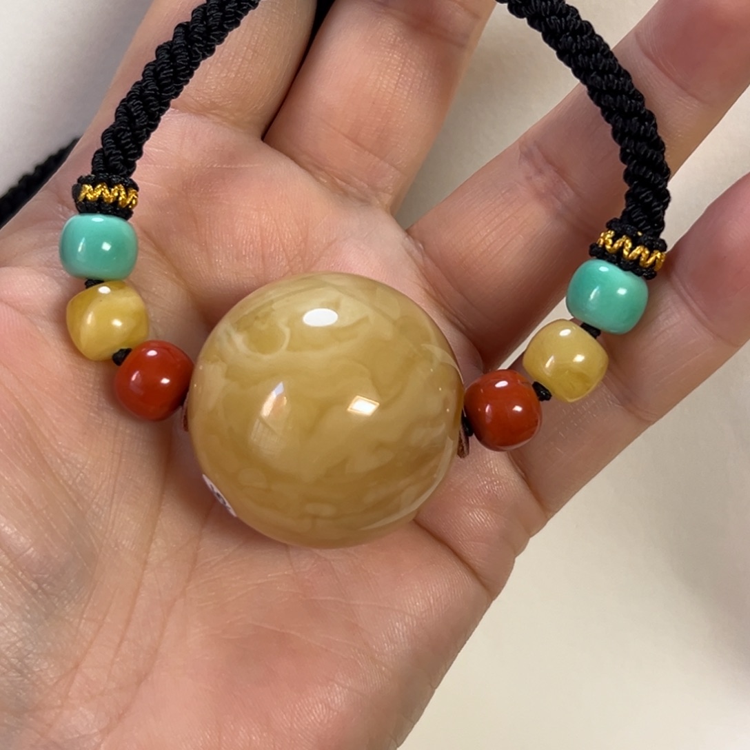 琥珀颈饰未镶嵌逗**森颈链