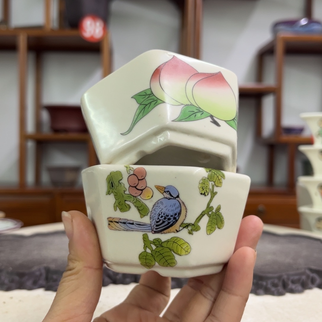 紫砂花盆瑕疵4.5-7。。。