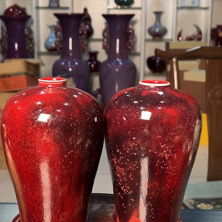 行***者钧瓷瓷片钧瓷摆件钧瓷摆件