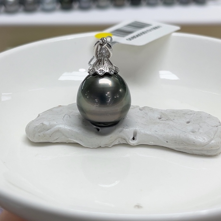 银S925镶嵌吊坠(不含链)海水珍珠14-15mm21号
