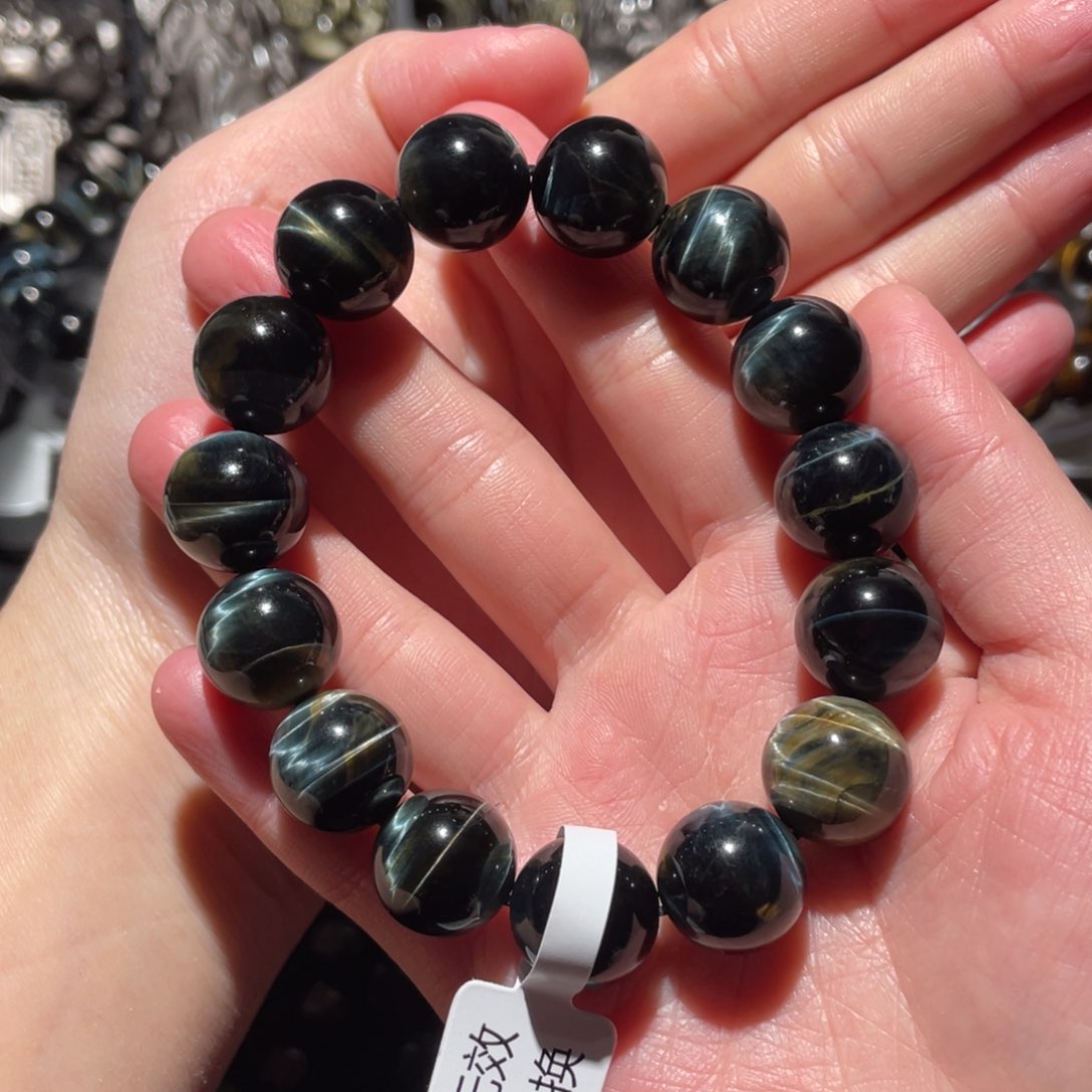 木变石（虎睛石）手串未镶嵌芒*?