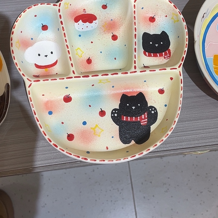 心动氛围小猫分餐盘