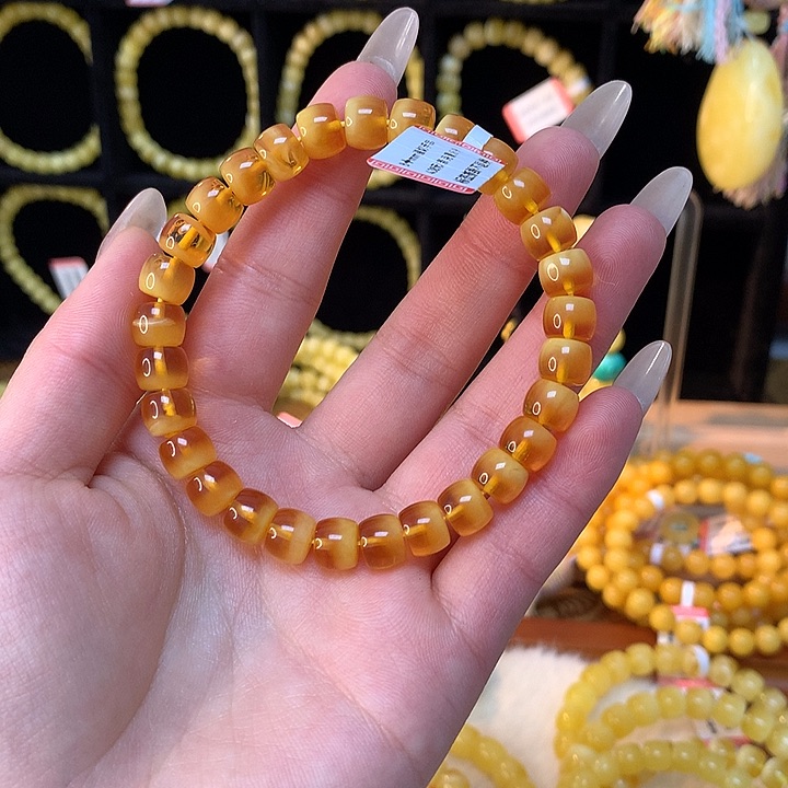 琥珀手链未镶嵌蜜蜡手串老型