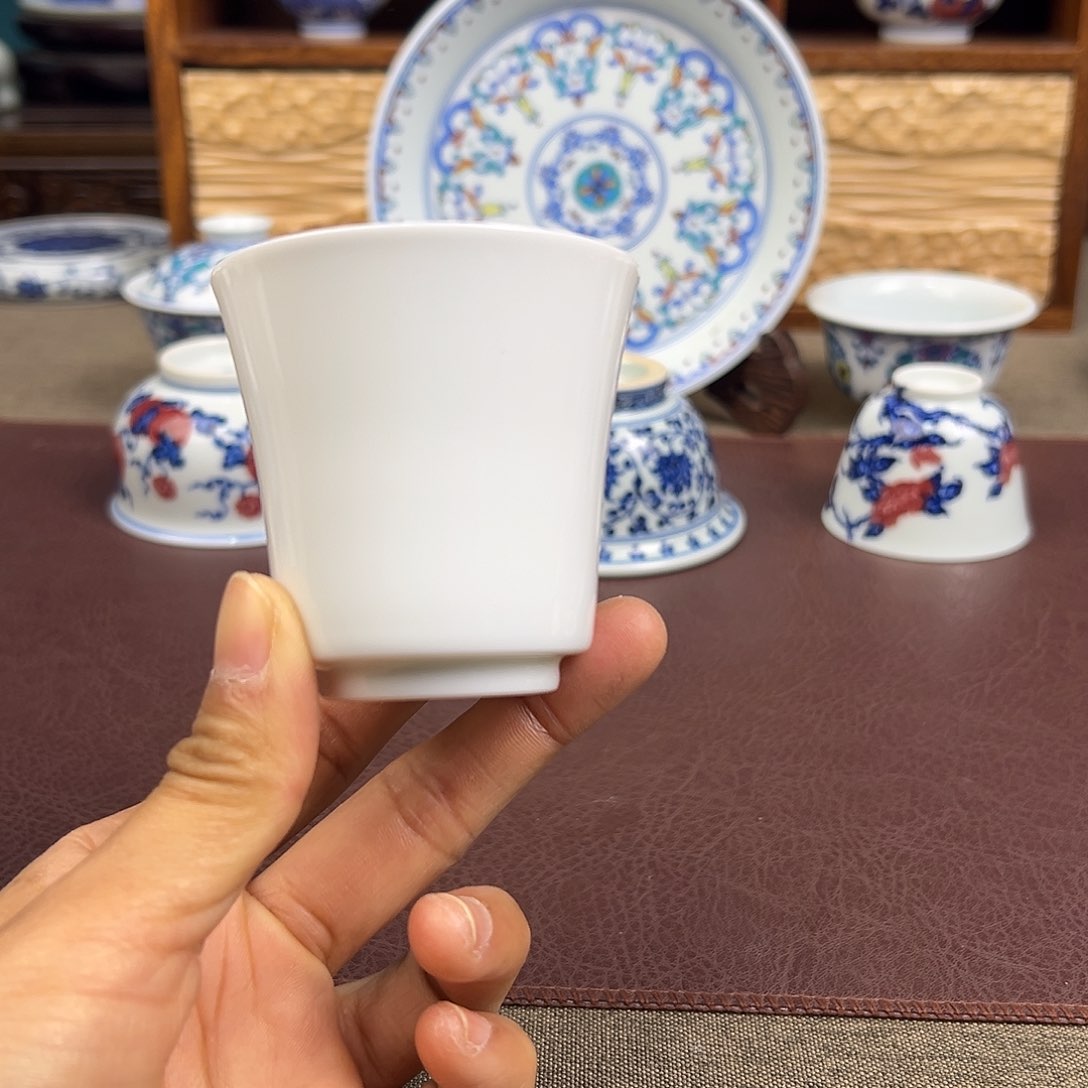杯子景德镇白胎闻香杯