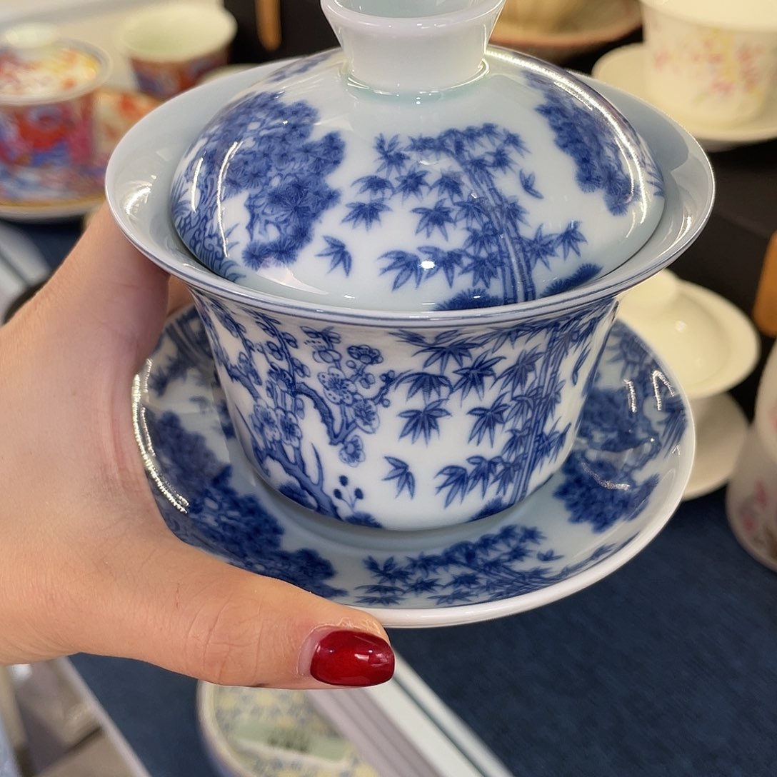 陶景德陶瓷盖碗茶具