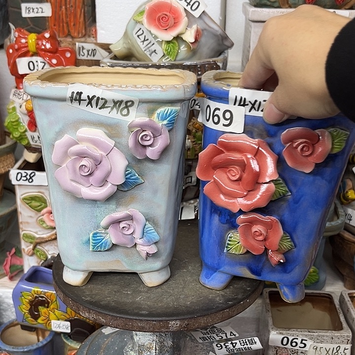 粗陶材质多肉花盆