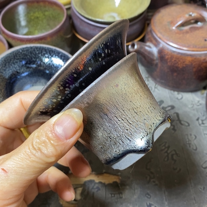 H***o茶盏建阳建盏微瑕茶漏