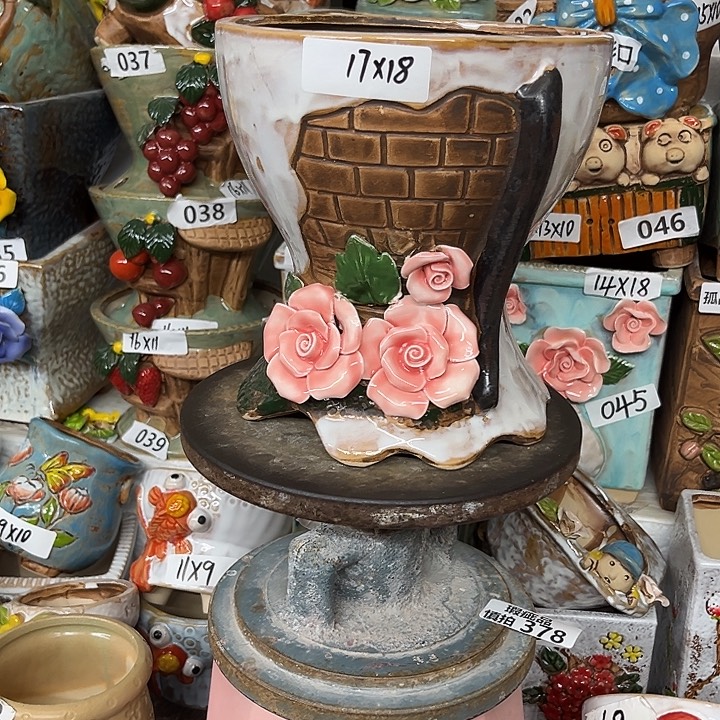 紫砂花盆粗陶材质多肉花盆