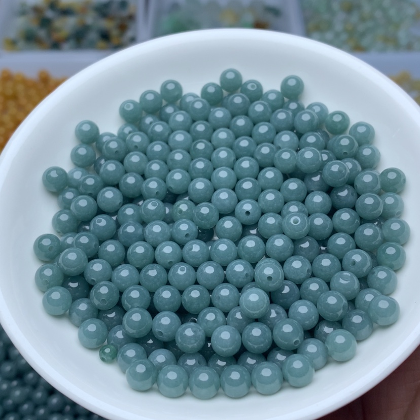 【闪购商品】翡翠手链未镶嵌卡6冰蓝水50颗