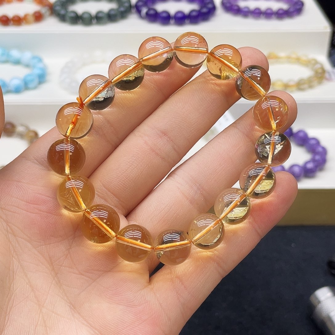 水晶手链未镶嵌巴西暴力黄12.4