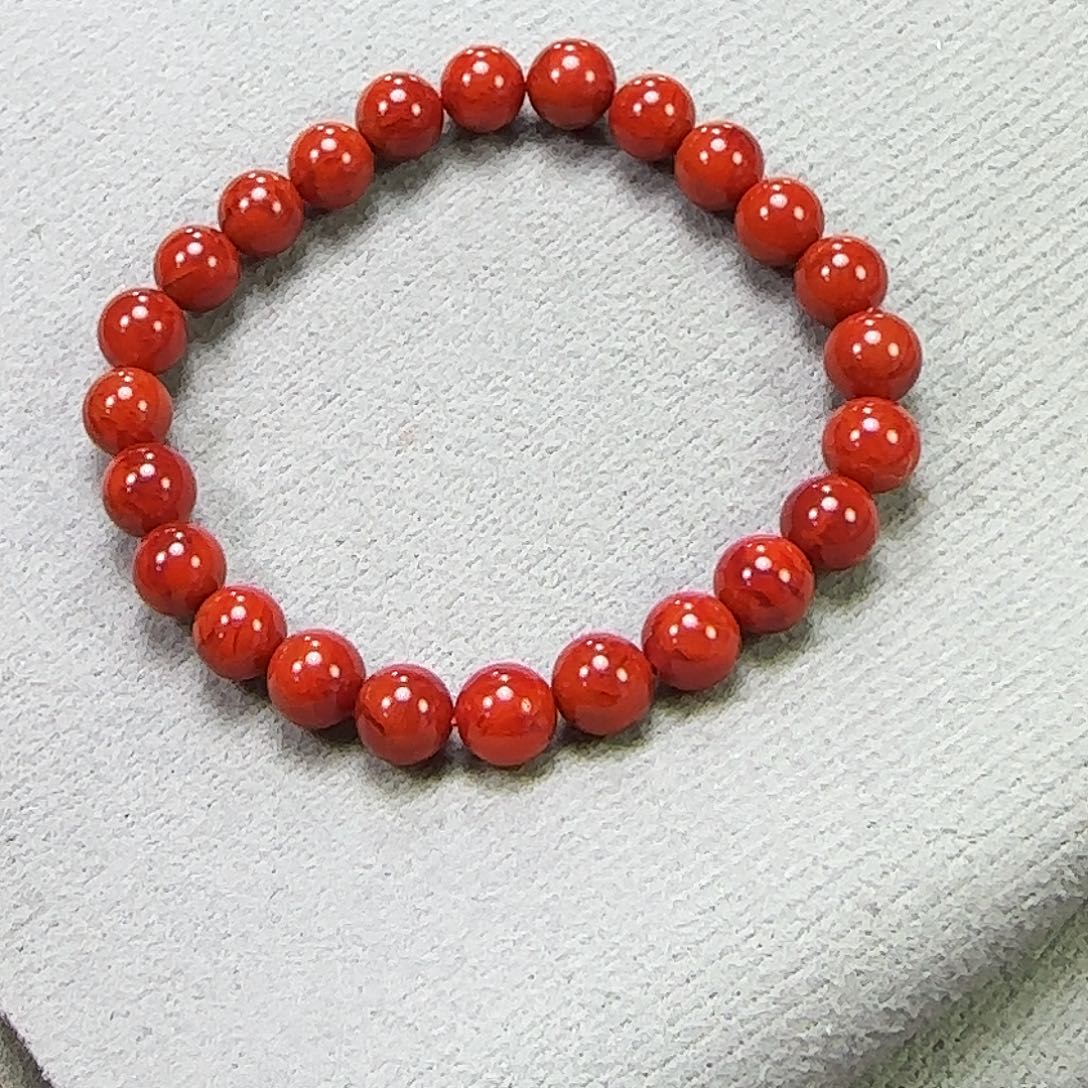 南红玛瑙未镶嵌珠宝奇石原矿手串7.6mm