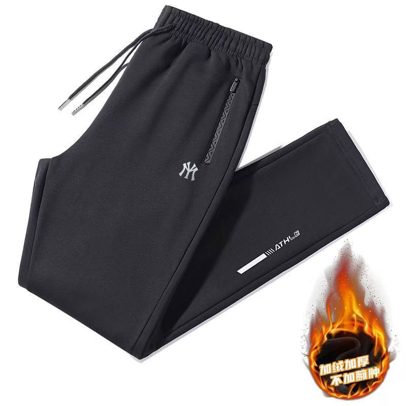 加绒卫裤男士秋冬季加厚长裤2025新款休闲裤保暖裤子