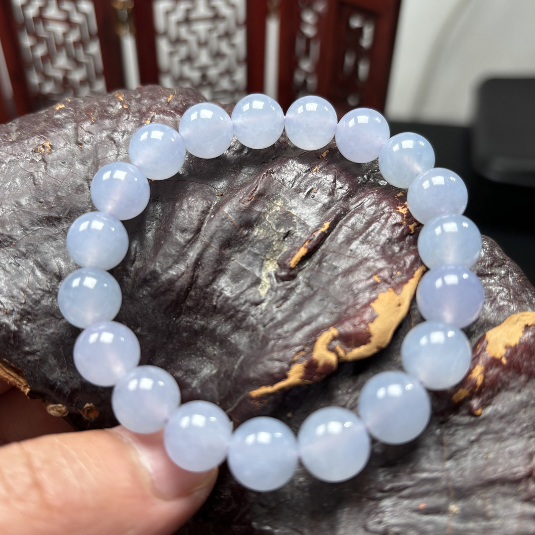 缅甸天然翡翠a货 正冰紫卡10*19颗