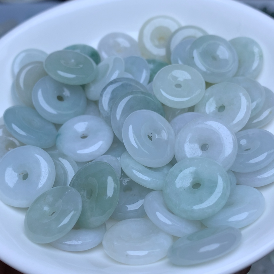 【闪购商品】翡翠手链未镶嵌卡15冰平安扣10个