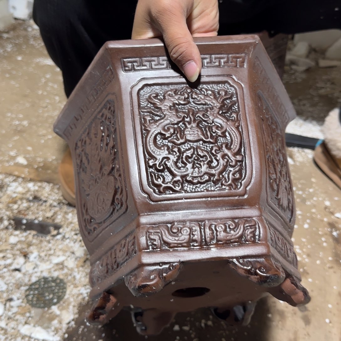 紫砂花盆口径20.18口径