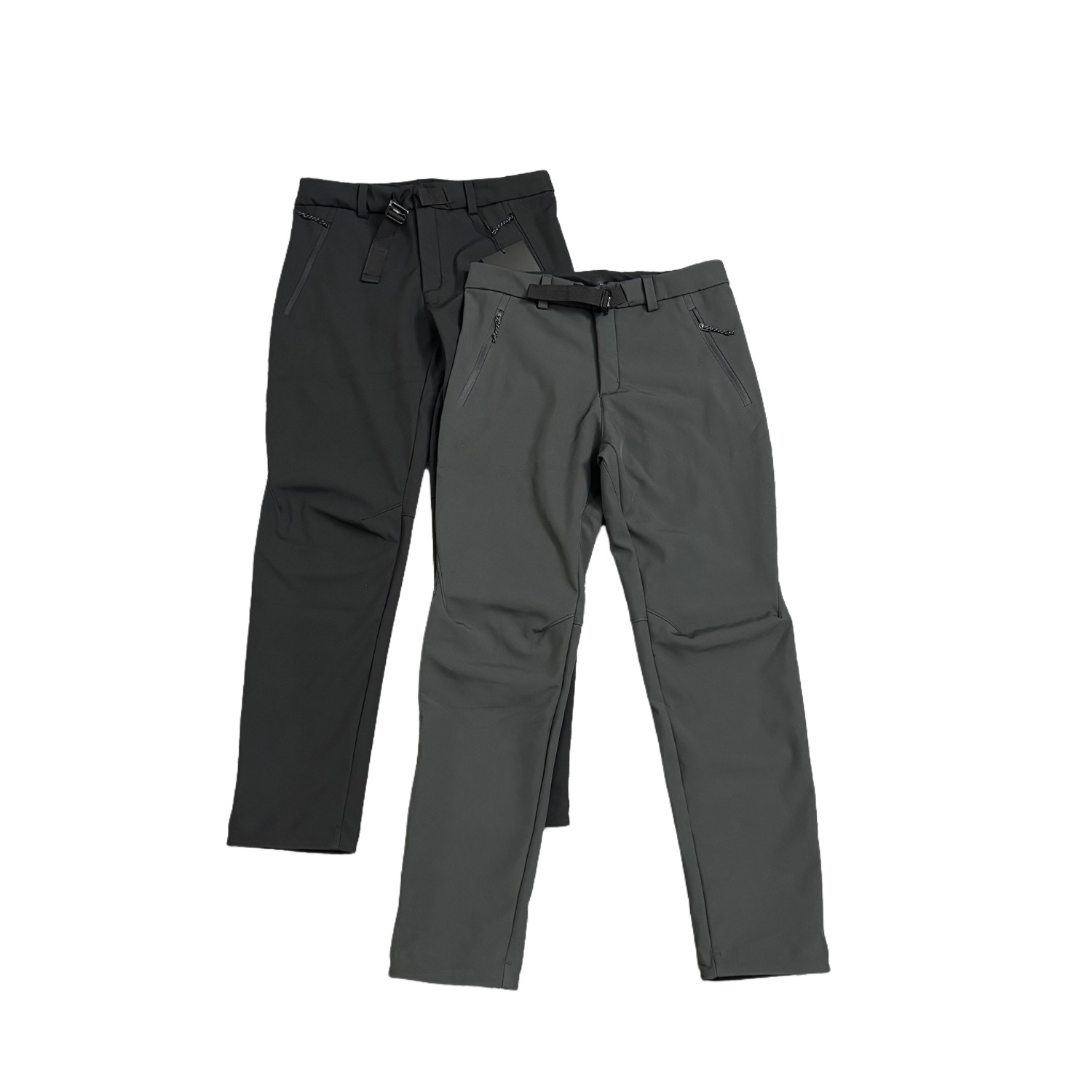 男款冬季加绒加厚户外冲锋裤修身锥形