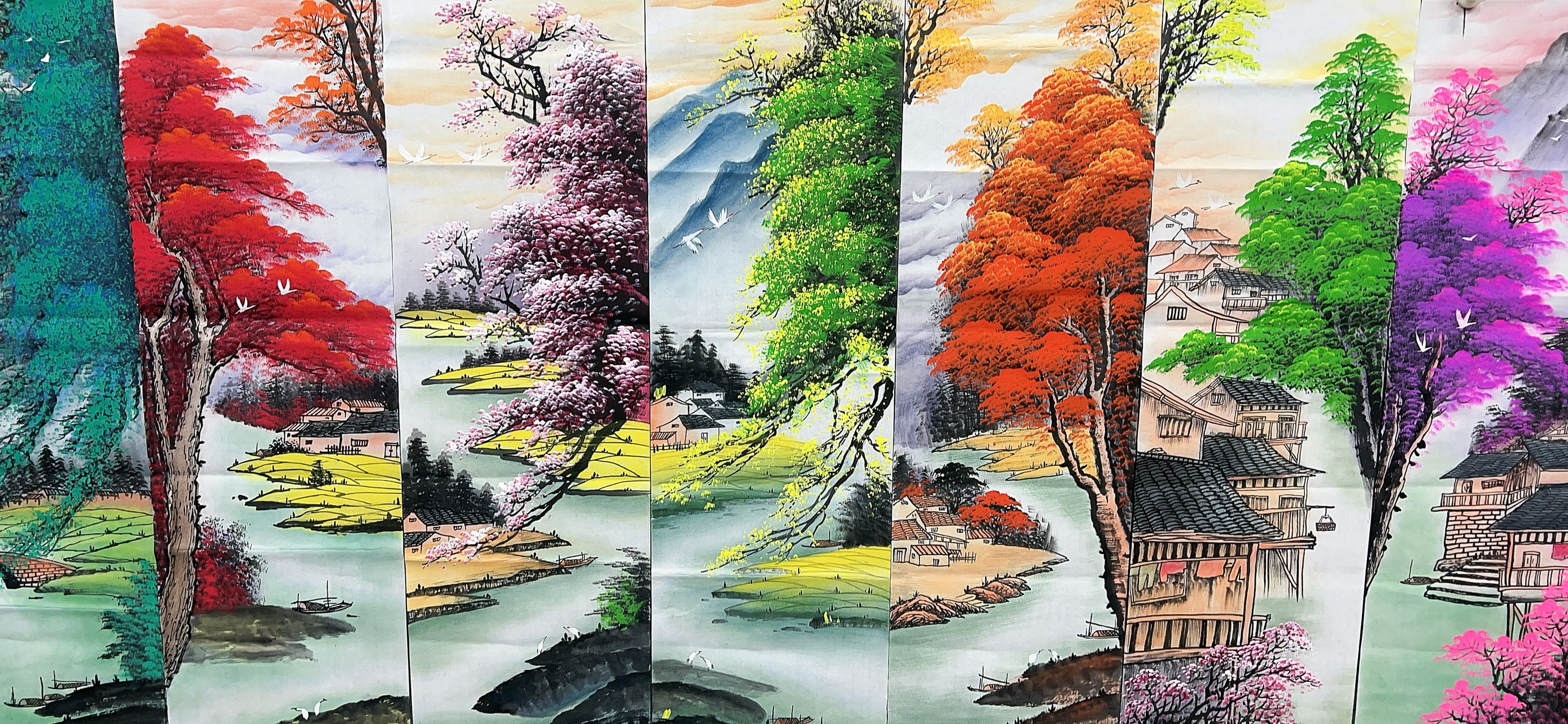 【四季】精品八条屏装饰画通用链接