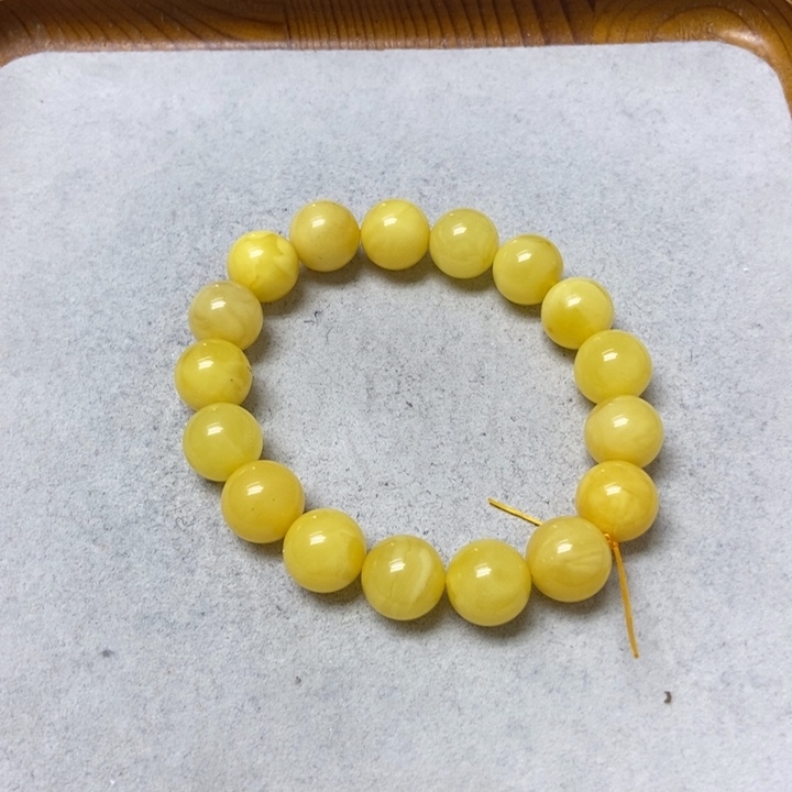 蜜蜡未镶嵌裸石手串