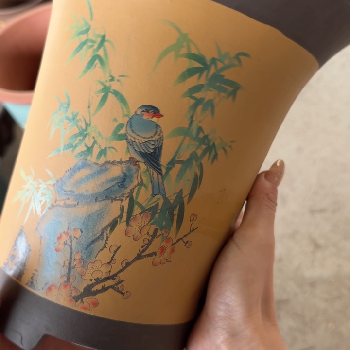 紫砂紫砂花盆19*22