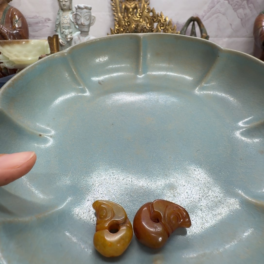 瓷片瓷器瓷器猪龙