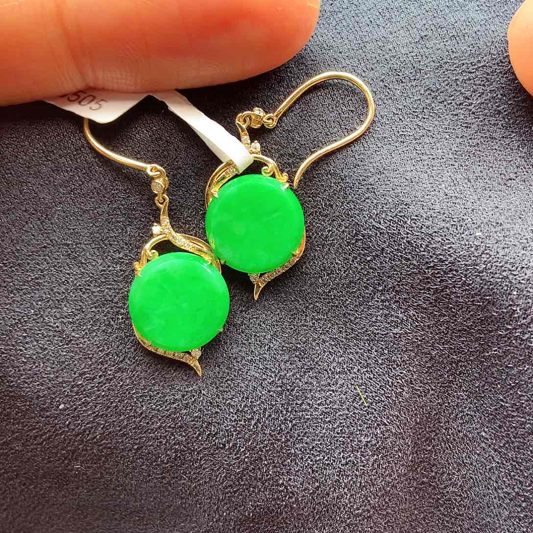 翡翠颈饰18K金镶嵌上新