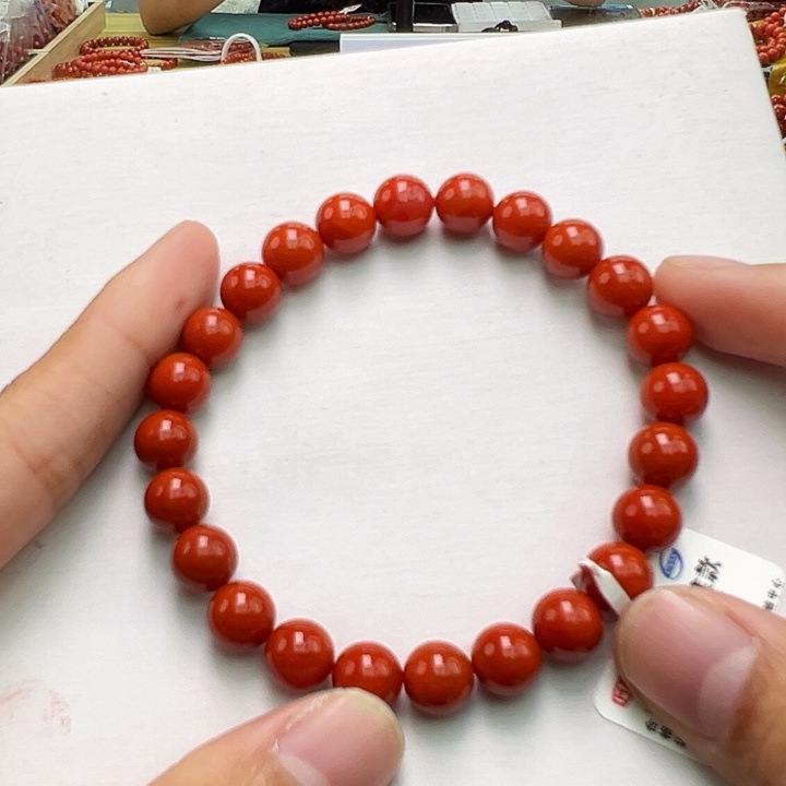 南红玛瑙多样性发一，卡8mm未镶嵌