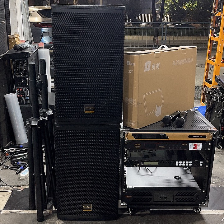 包邮Small gun小钢炮12寸专业音响七件套+全新悠响点歌机