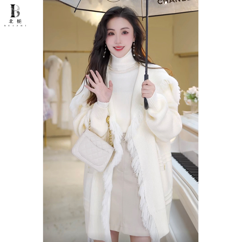 【半生韶华】流苏开衫长款毛衣810746