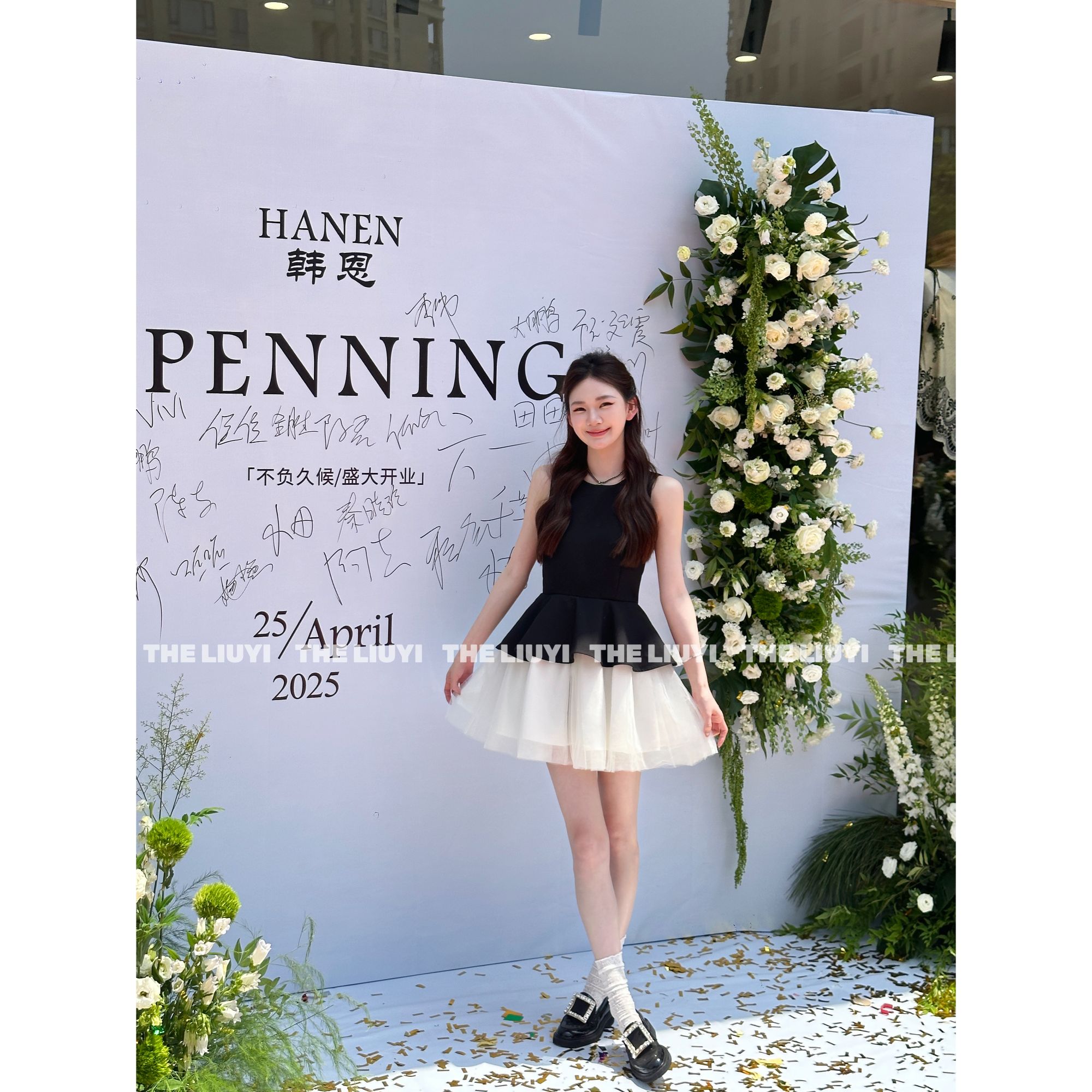 【LIUYI】开业裙～夏季精致无袖重工轻礼服连衣裙54261