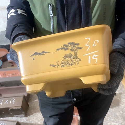 紫砂花盆手工制作