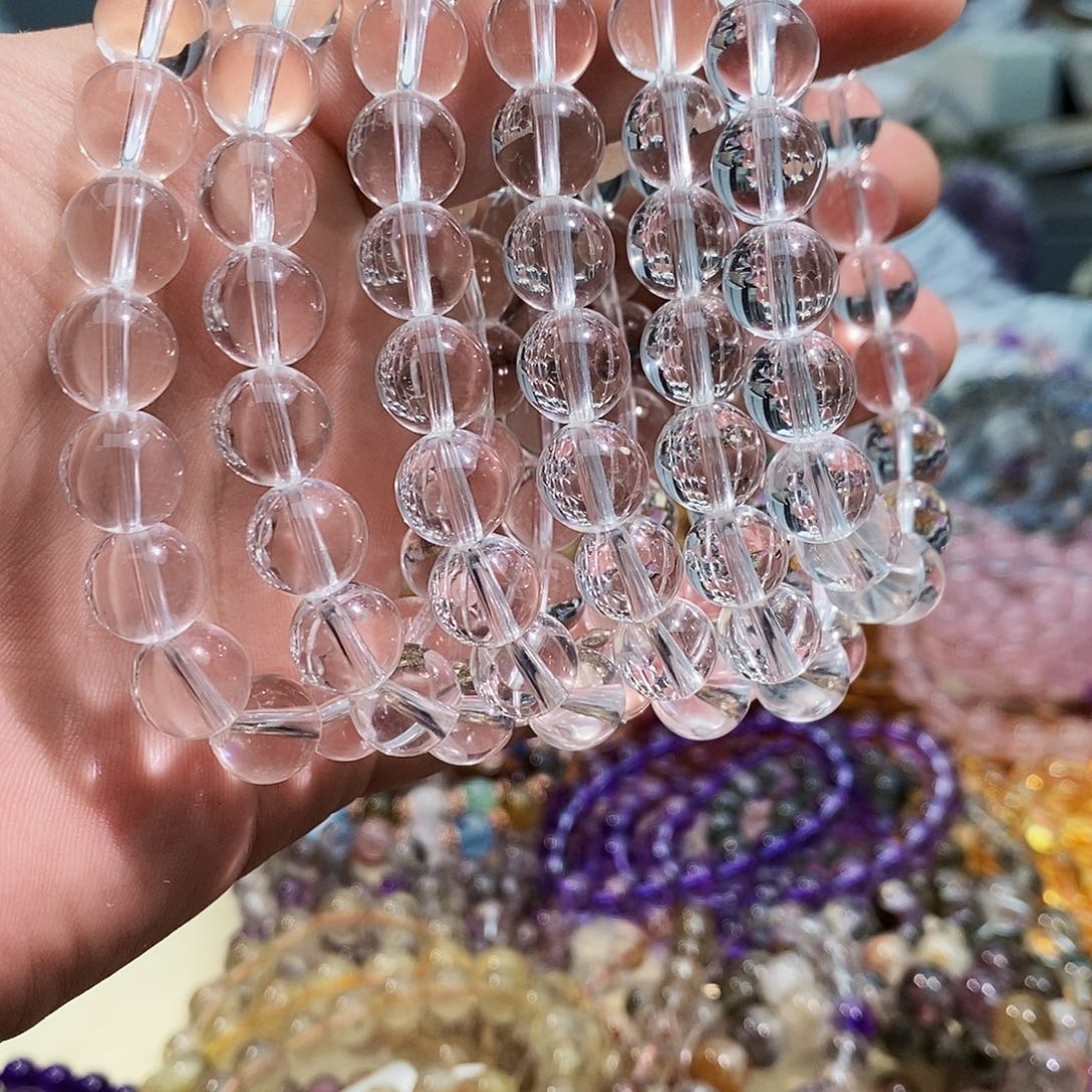 未镶嵌手链水晶顶级白水10mm