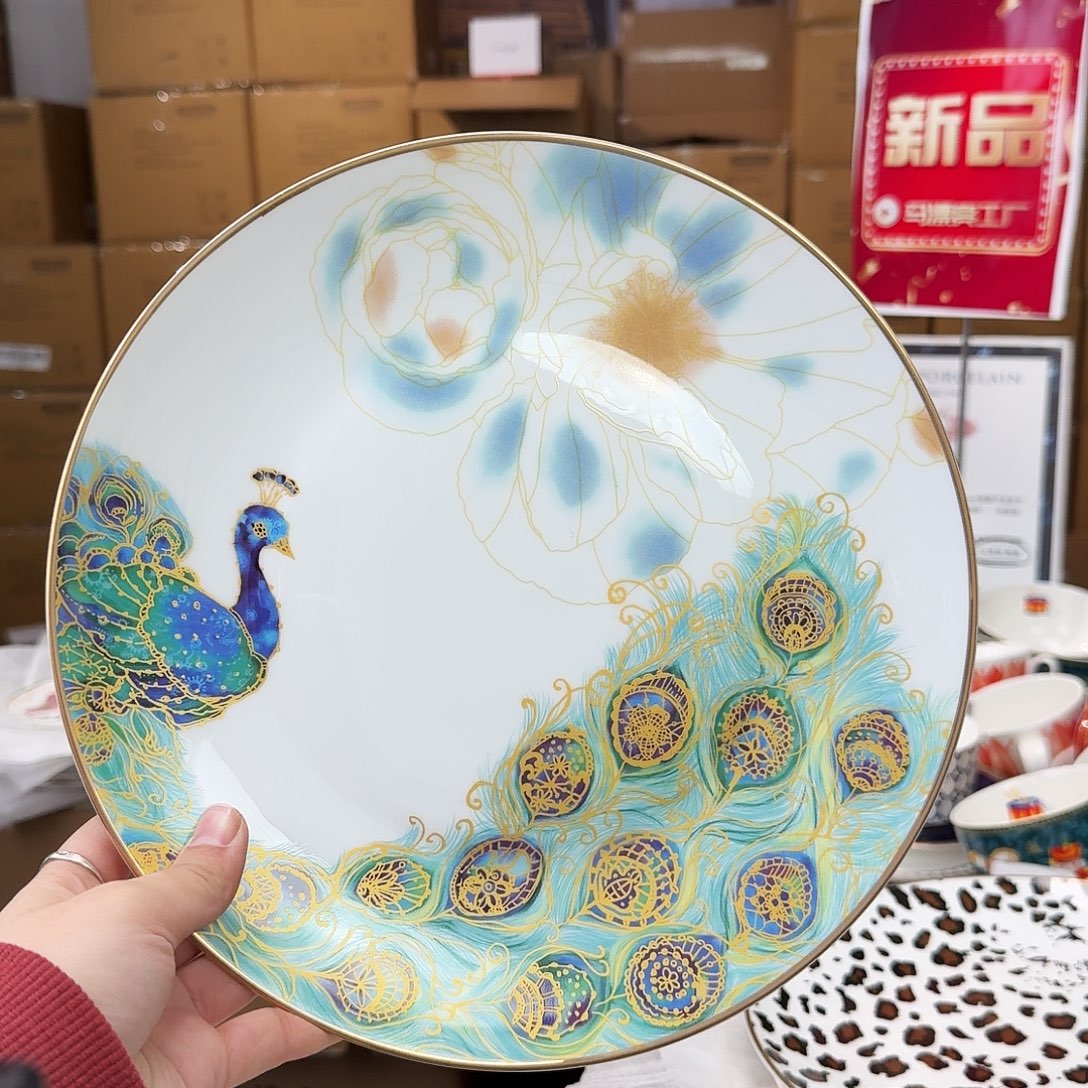 骨瓷高骨10.5英寸平盘27cm一个外贸骨瓷