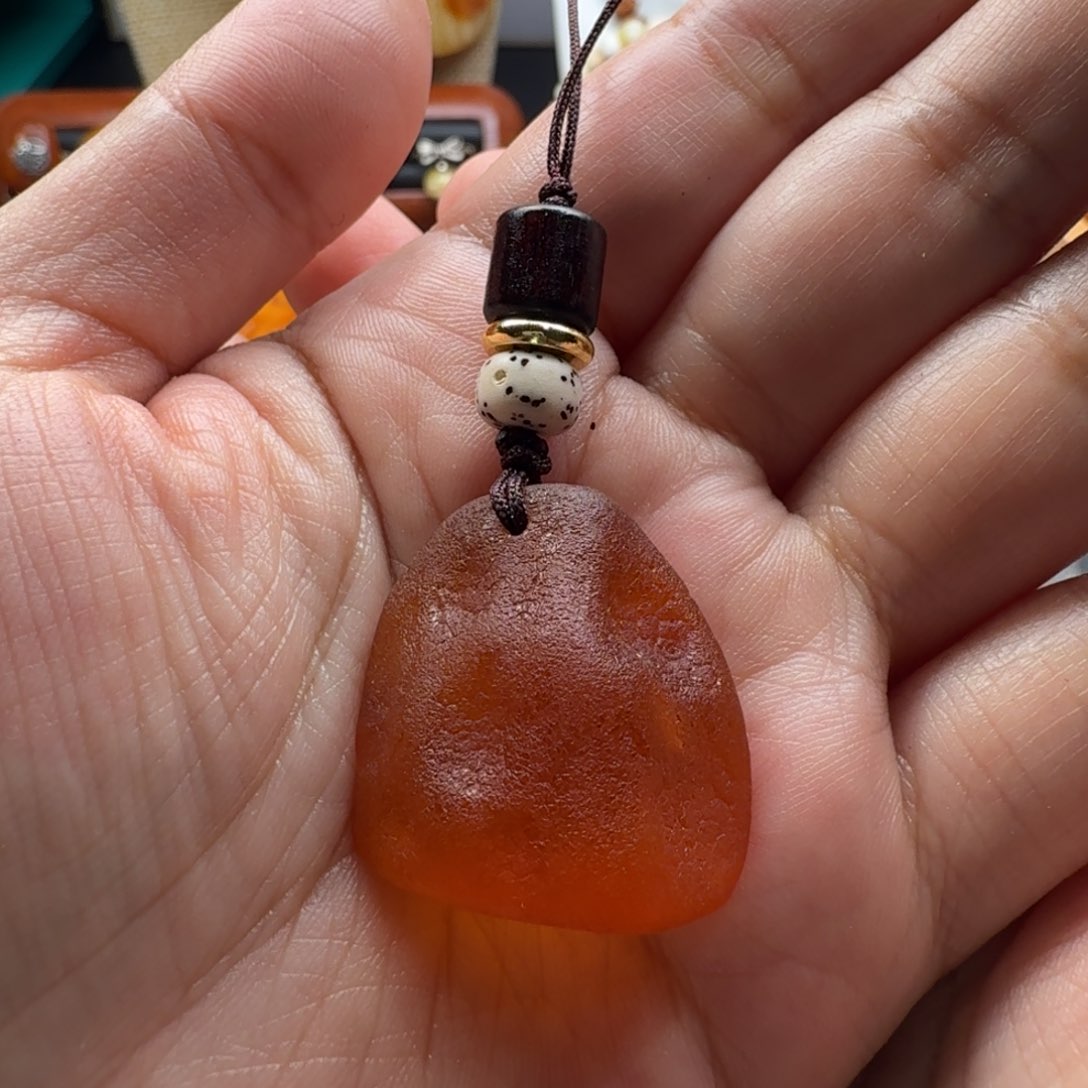 琥珀颈饰未镶嵌海漂手机挂