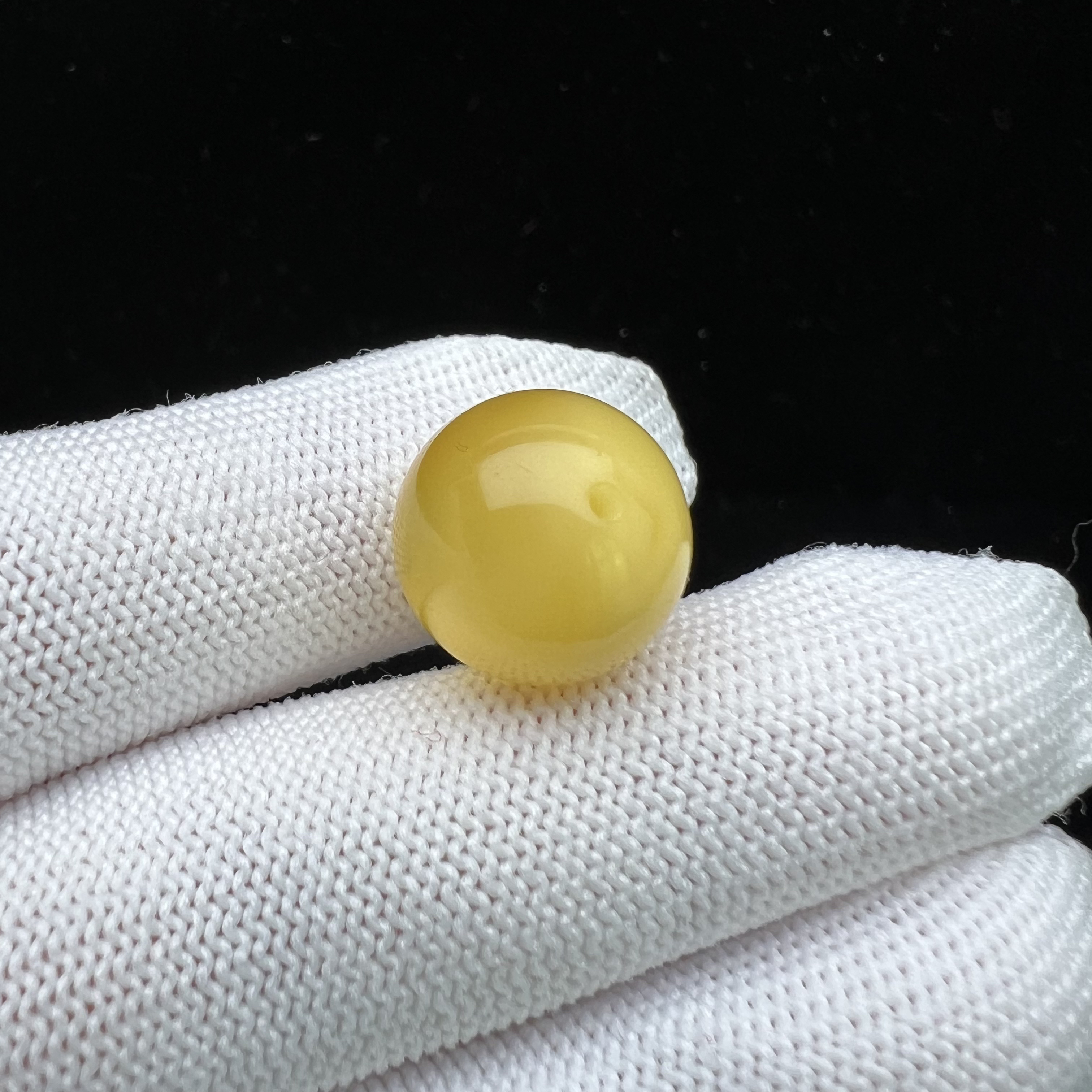 J5660天然原矿蜜蜡 单珠 14.4mm 50克价 支持鉴定 假一罚四