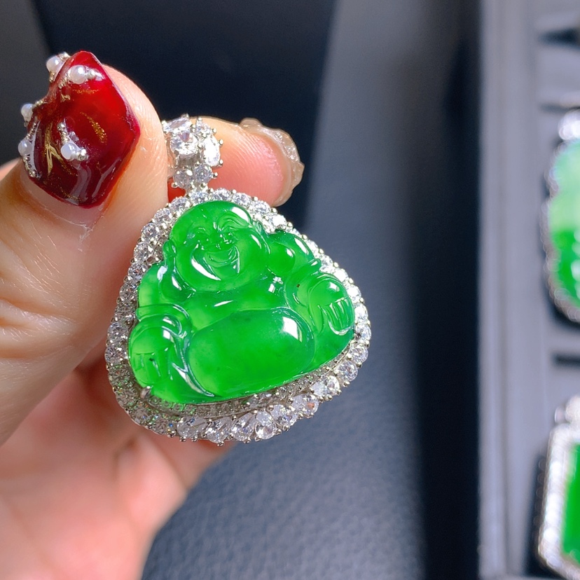 【闪购商品】翡翠吊坠(不含链)银S925镶嵌