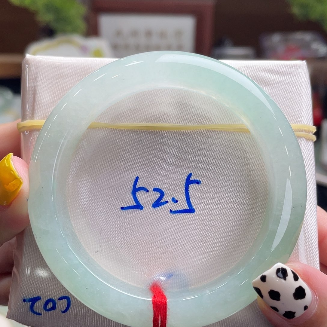 翡翠手镯未镶嵌52.4冰晴水