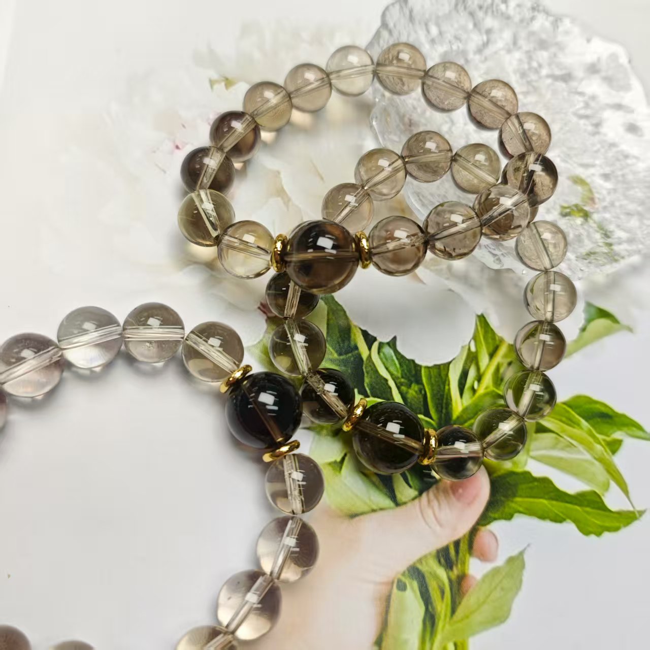 【与你相交】冰茶晶设计手链12/15(多样性发其一) AX303