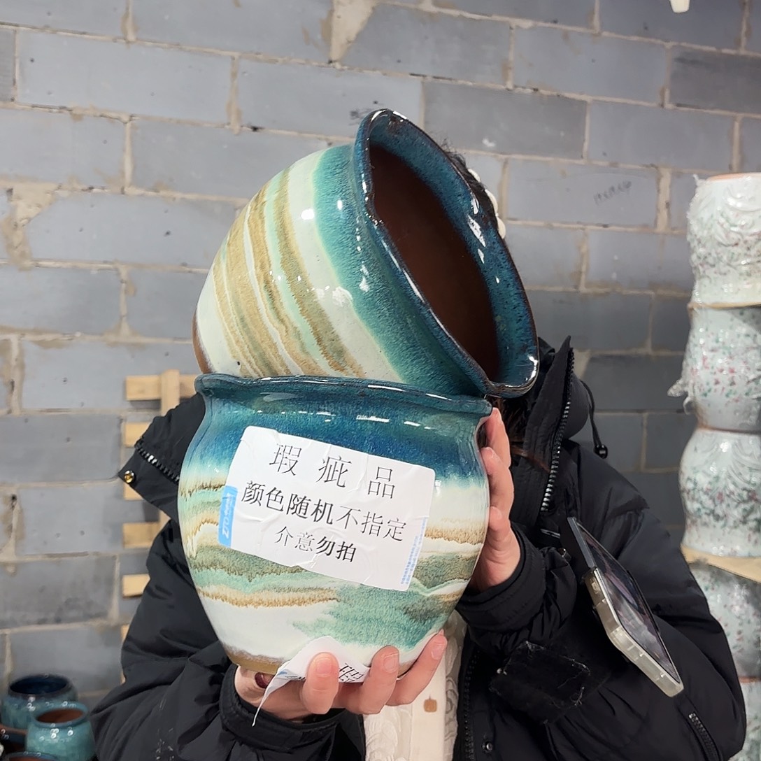 瑕疵两个高18/20红陶